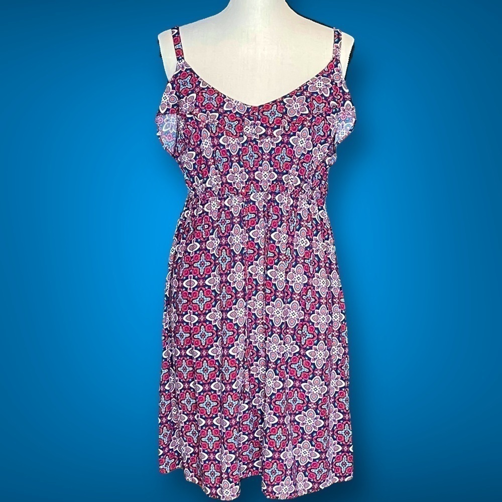 Torrid Women’s Spaghetti Strap Ruffle Medallion Print Dress - Size 1